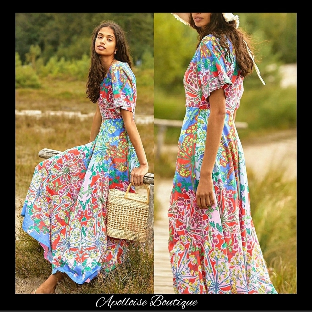 🎉2X HP🎉Anthropologie Amandine Maxi Dress